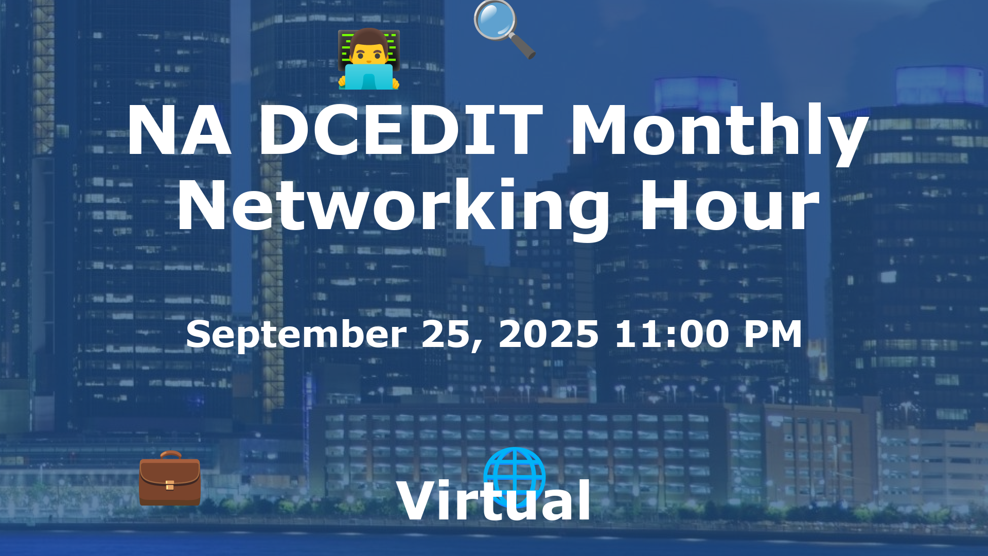 NA DCEDIT Monthly Networking Hour event image